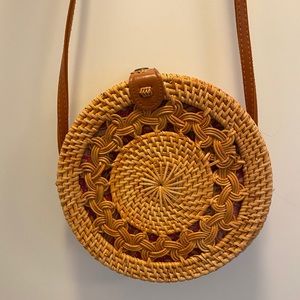 Round Rattan Bali Bag